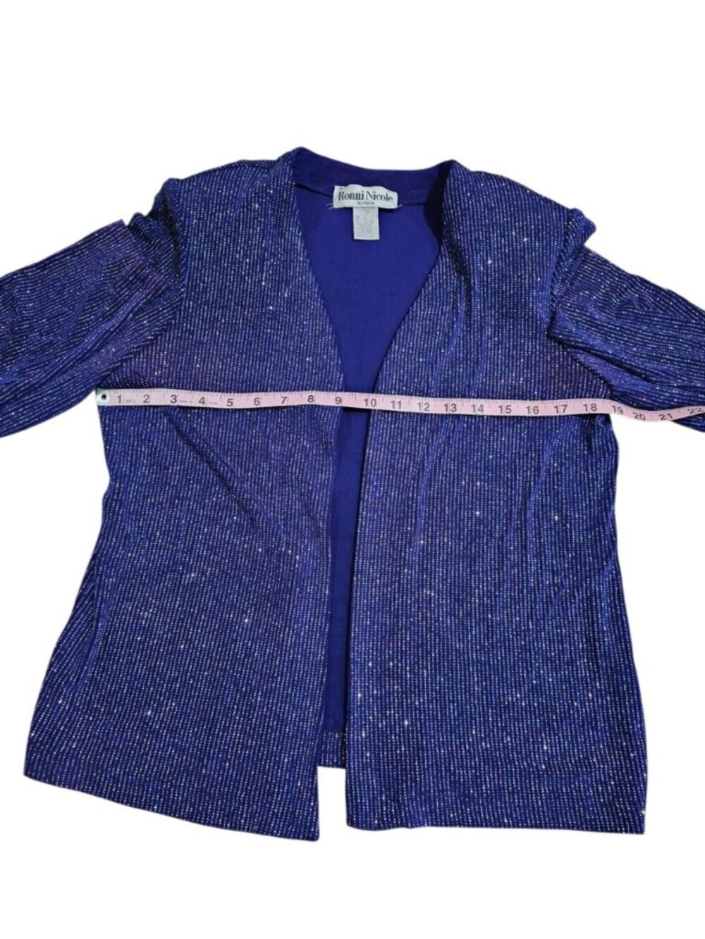 Ronni Nicole 12 Purple Glitter Tank Duster 2Pc Set Evening Archival Statement - Picture 5 of 10